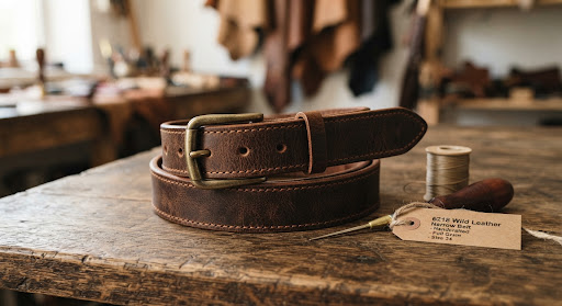 6218 Wild Leather Narrow Belt
